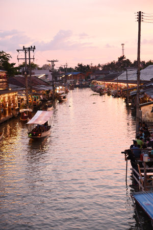 AMPHAWA  MAY 2 : Amphawa market canal the most famous of floating market and cultural tourist...