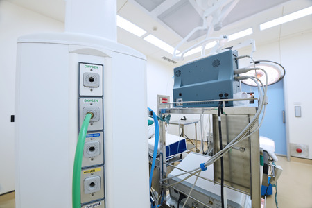 equipment and medical devices in modern operating room