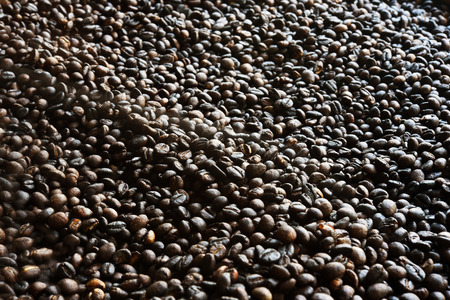 Close up of coffee beans backgroundの写真素材