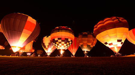 CHIANG RAI, THAILAND FEBRUARY 11, 2016:Singha Park International Balloon Fiesta 2016, take place between February 10th and 14th at Singha Park ,Chiang Rai province ,Thailand.のeditorial素材