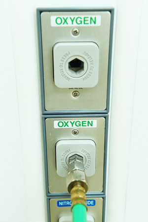 oxygen outlet in operating roomの写真素材