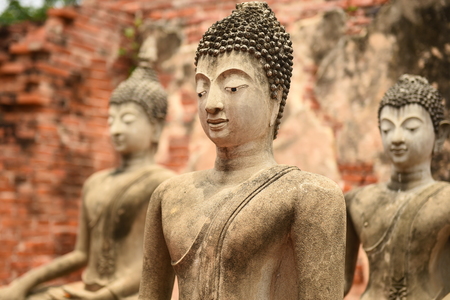 Wat Chaiwatthanaram temple in Ayuthaya Historical Park, Thailandの写真素材