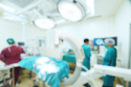 Blur of two of veterinarian surgery in operation roomの写真素材