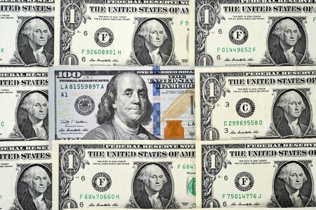 close up of banknote for backgroundの写真素材