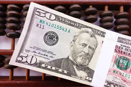 close up of banknote for backgroundの写真素材