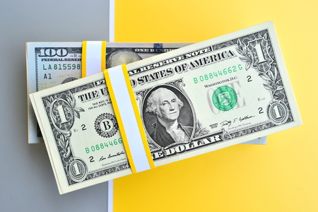 close up of banknote for backgroundの写真素材