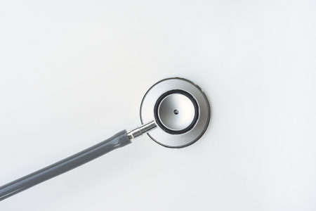 close up of stethoscope isolated on white backgroundの写真素材