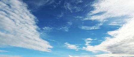 Beautiful clouds with blue sky landscape in natureの写真素材