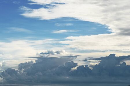 Beautiful clouds with blue sky landscape in nature