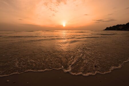 Beautiful landscape sunset above the sea