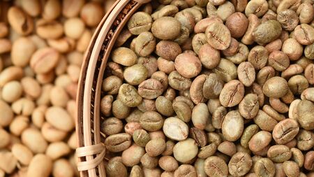 Close up of coffee beans for backgroundの写真素材