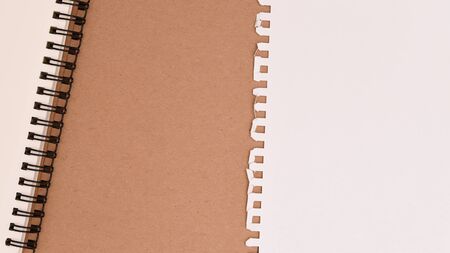 close up of notebook for background