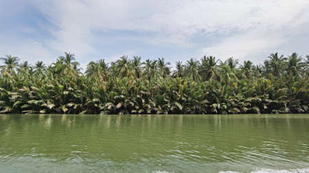 Natural view at amphawa canal in Samut Songkhram ,Thailand.