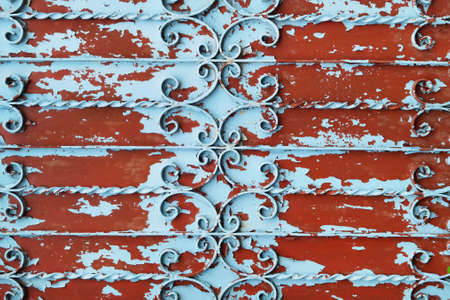 Old decorative wrought iron elements gate for background