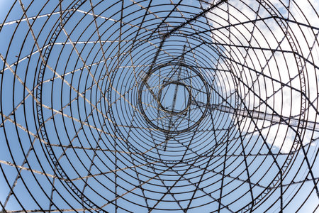 One of the two high-rise multi-section hyperboloid structures preserved in Russia by engineer VG...