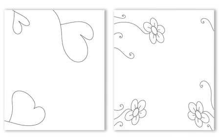 templates for design drawn by hand, lines on a white background, with botanical elements, abstraction for stylish design, printing of cards, flyers, banners and invitations, cardsの写真素材