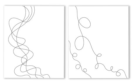 templates for design drawn by hand, lines on a white background, with botanical elements, abstraction for stylish design, printing of cards, flyers, banners and invitations, cardsの写真素材