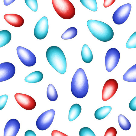 seamless hand-drawn pattern for the Easter holiday with traditional eggs, rabbits. Template for print, fabric, textile, packaging, covers and designsの写真素材