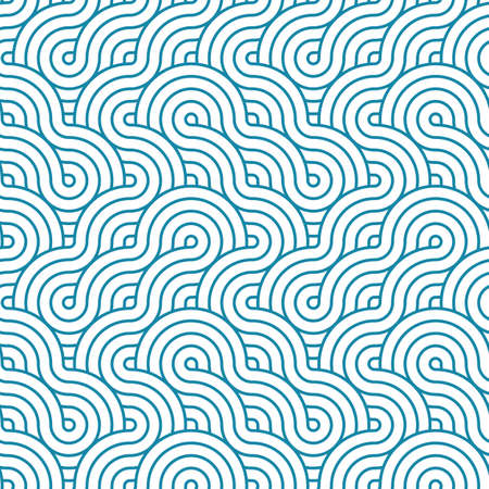 Blue and white stripes weaving texture. Japanese style wavy lines seamless pattern. Print block for...