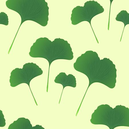Ginkgo biloba pattern seamlessのイラスト素材