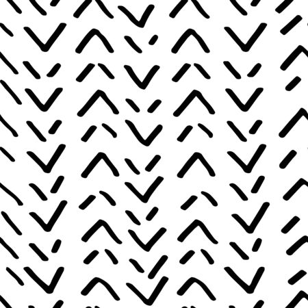 Vector seamless pattern. Abstract background with brush strokes.のイラスト素材