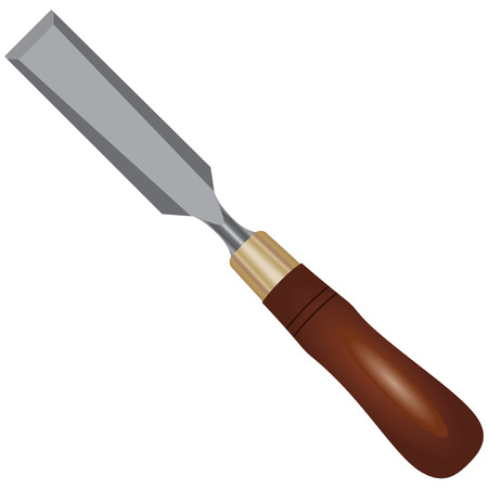 Straight chisel for locksmith work on wood.のイラスト素材
