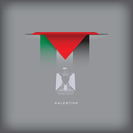 The combination of colors of the national flag Palestine.のイラスト素材