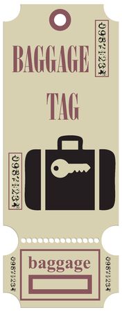 Vector illustration Luggage tag for customer service.のイラスト素材