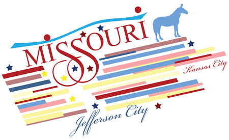 Creative banner for Missouri, the US state. Vector illustration.のイラスト素材