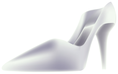 Classical female light high-heeled shoe. Vector illustration.のイラスト素材