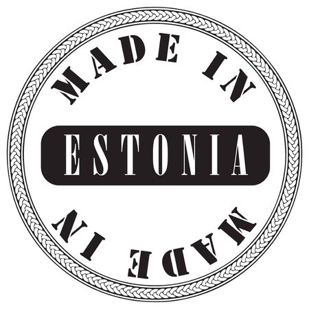 A circular stamp is made in Estonia. Vector illustration.のイラスト素材