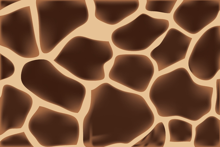 Giraffe skins with a characteristic pattern of dark brown spotsのイラスト素材