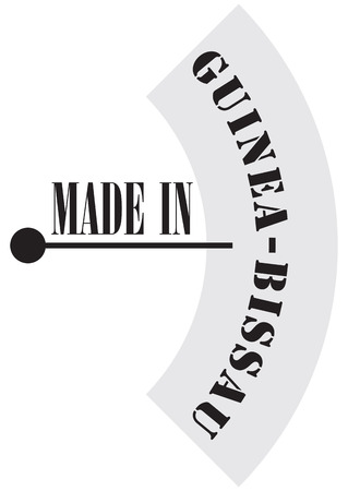 Industrial marking made in Guinea-Bissau, technical measuring instrument.のイラスト素材