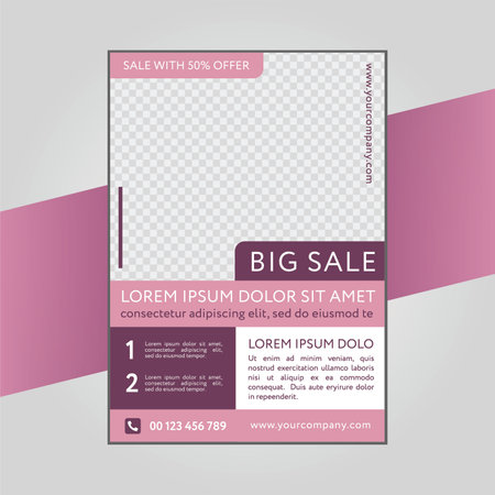 Bright flyer template for advertising and information.のイラスト素材