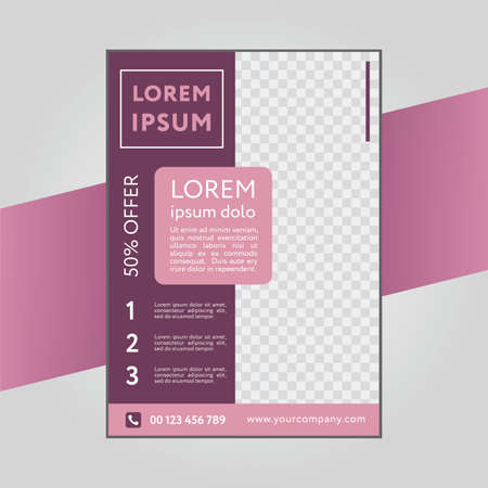 Bright flyer template for advertising and information.のイラスト素材