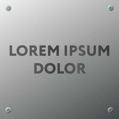 Gray metal plate with bolts for designのイラスト素材