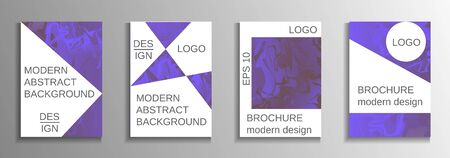 Modern design template. Creative fluid backgrounds from current forms to design a fashionable abstract cover, banner, poster, booklet. Vector illustration. EPS 10.のイラスト素材