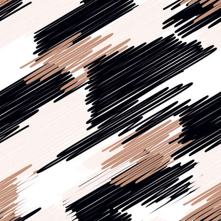 Abstract colored seamless background of doodle. Multicolored doodles are drawn with a felt pen randomly. Suitable for fabric, packaging, wallpaper. Vector illustration.のイラスト素材