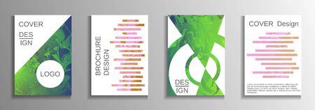 Minimum vector coverage. A set of modern abstract covers. Rich design VIP. Future futuristic template with abstract current forms for banner design, poster, booklet, report, magazine.のイラスト素材