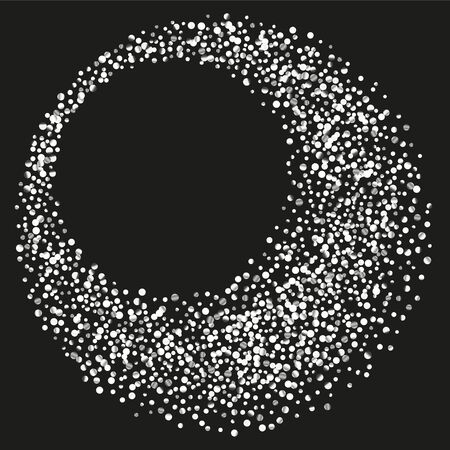 Silver shine of confetti on a black background.のイラスト素材