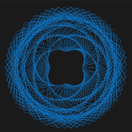 Abstract Spirograph element for decorative design. Vector abstract complex circular pattern.のイラスト素材