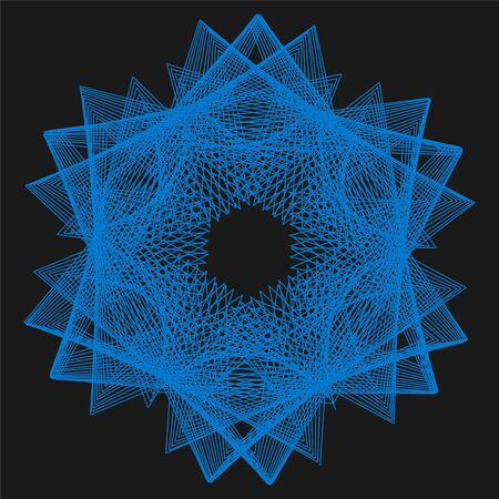 Abstract Spirograph element for decorative design.のイラスト素材