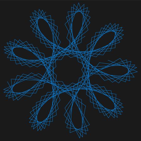 Abstract Spirograph element for decorative design.のイラスト素材