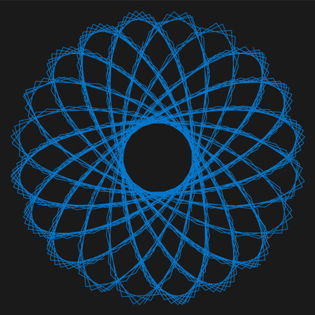 Abstract spirograph element for decorative design. Vector abstract complex circular pattern. Vector...