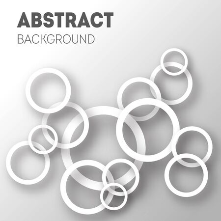 Abstract background of circles with shadows for product design. Modern design. Suitable for registration of a banner, cover of a notebook, a book, your website.のイラスト素材