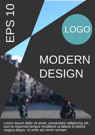 Cover design, magazine size a4. Future vector template for creating a fashionable abstract backdrop background for a booklet, flyer, modern poster layout, magazine. Eps 10.のイラスト素材