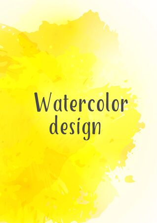 Vector watercolor background.Modern abstract background with splashes of watercolor paint. Template of design. Suitable for banner design, poster, booklet, report, journal. EPS 10.のイラスト素材