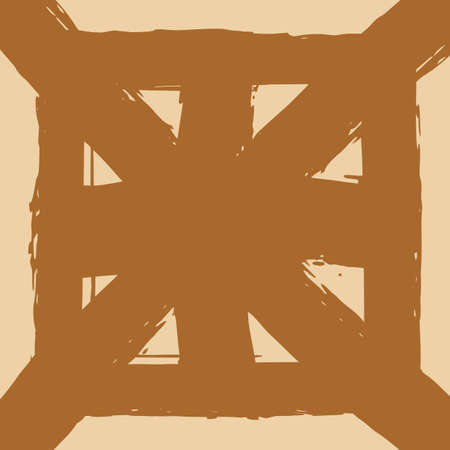 Seamless geometric pattern with abstract brush strokes. Modern stylish textured texture. Graphic design of Hipster. Vector Seamless Pattern. Texture fabric.のイラスト素材