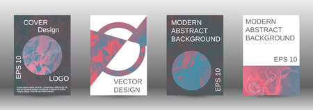 Minimum vector coverage. A set of modern abstract covers. Rich design VIP. Future futuristic template with abstract current forms for banner design, poster, booklet, report, magazine.のイラスト素材