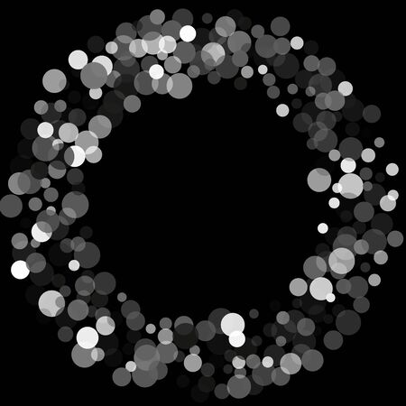  Silver glitter confetti on a black background. Illustration of a drop of shiny particles. Decorative element. Luxury background for your design, cards, invitations, gift, vip. のイラスト素材